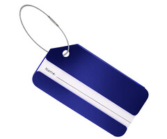 JVS Products Kofferlabel - Bagagelabel - Koffer - Aluminium - Blauw