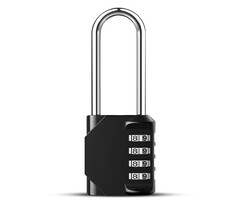 JVS Products Hangslot - Cijferslot - Hangcijferslot - Met Cijfercode - 106mm - Zwart