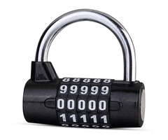 JVS Products Hangslot - Cijferslot - Hangcijferslot - Met Cijfercode - 65mm - Zwart