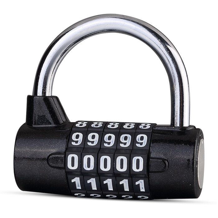 JVS Products Hangslot - Cijferslot - Hangcijferslot - Met Cijfercode - 65mm - Zwart