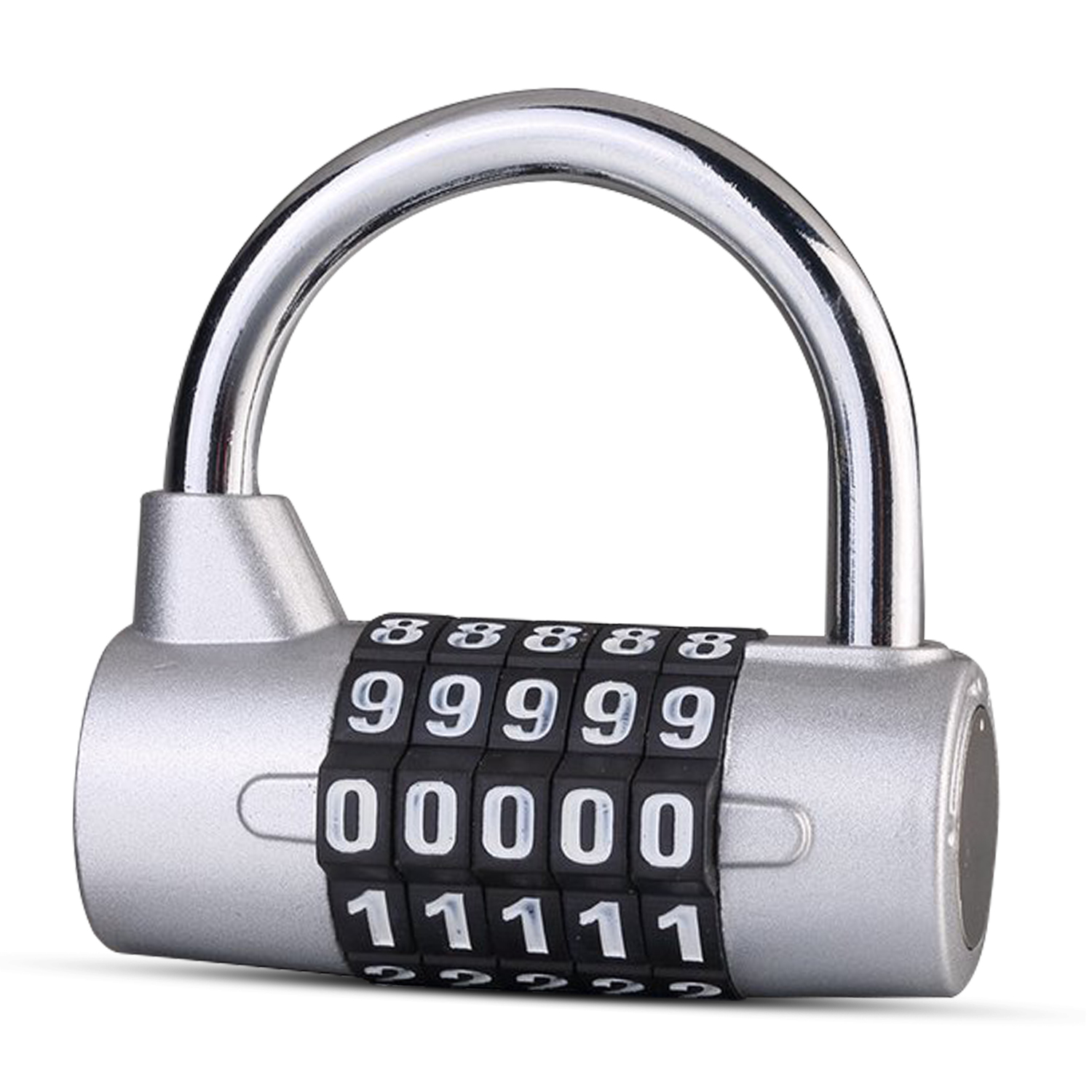 Hangslot - Cijferslot - Hangcijferslot - Met Cijfercode - 65mm - Zilver afbeelding
