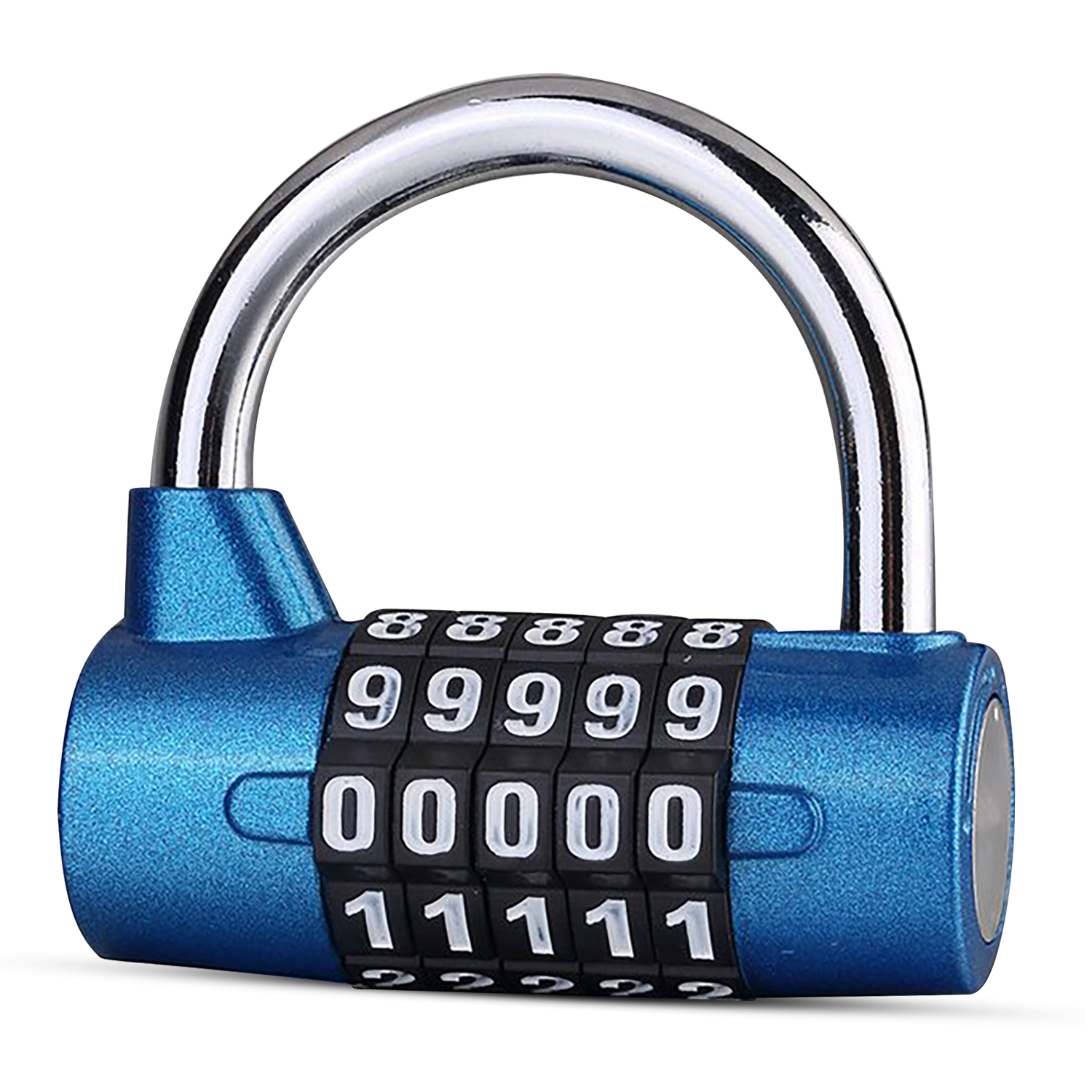 Hangslot - Cijferslot - Hangcijferslot - Met Cijfercode - 65mm - Blauw afbeelding