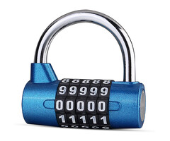 JVS Products Hangslot - Cijferslot - Hangcijferslot - Met Cijfercode - 65mm - Blauw