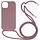 iPhone 15 Plus hoesje -  Backcover -  Koord -  Softcase -  Flexibel -  TPU -  Oudroze