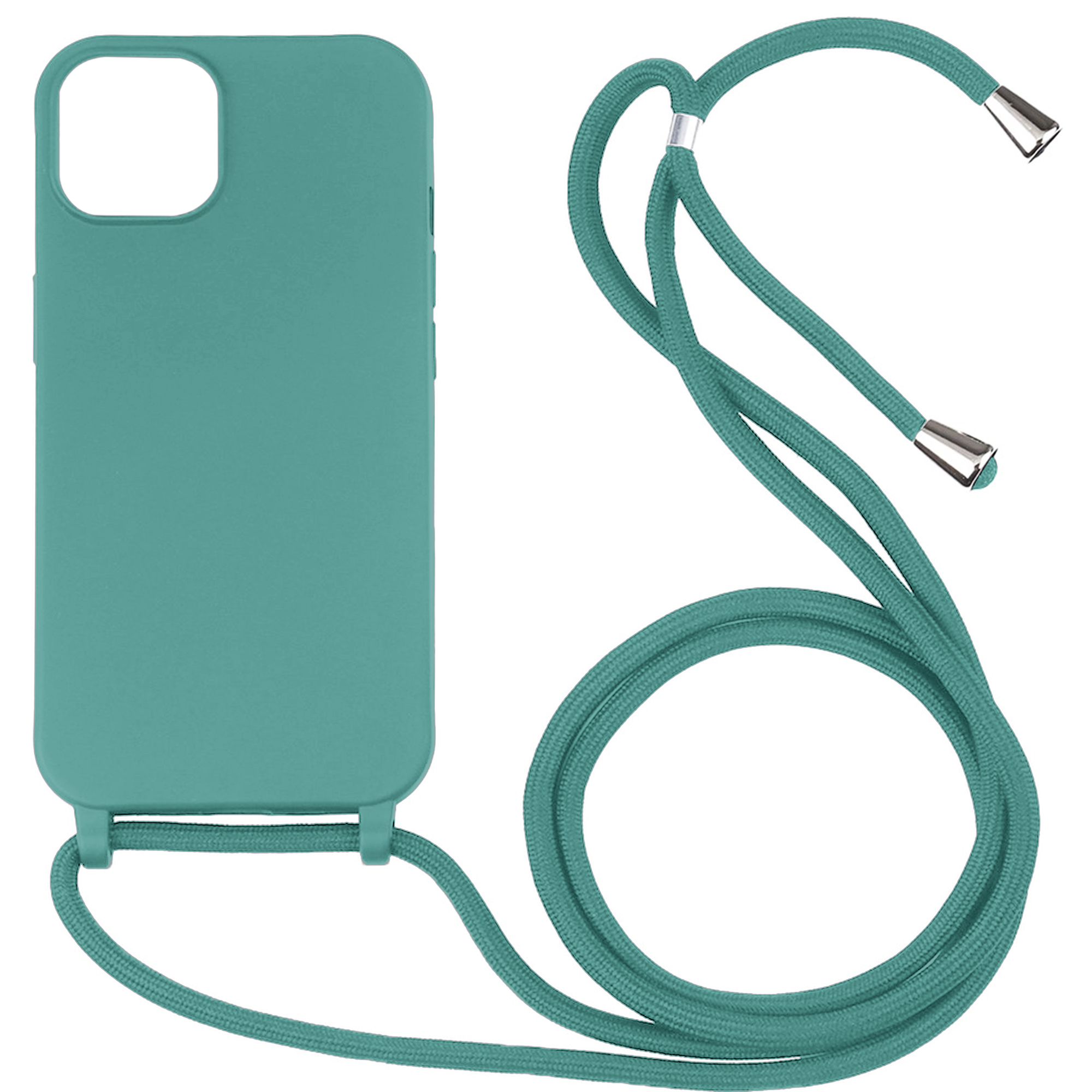 iPhone 11 Pro hoesje - Backcover - Koord - Softcase - Flexibel - TPU - Mintgroen afbeelding
