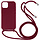 iPhone 12 Mini hoesje - Backcover - Koord - Softcase - Flexibel - TPU - Rood