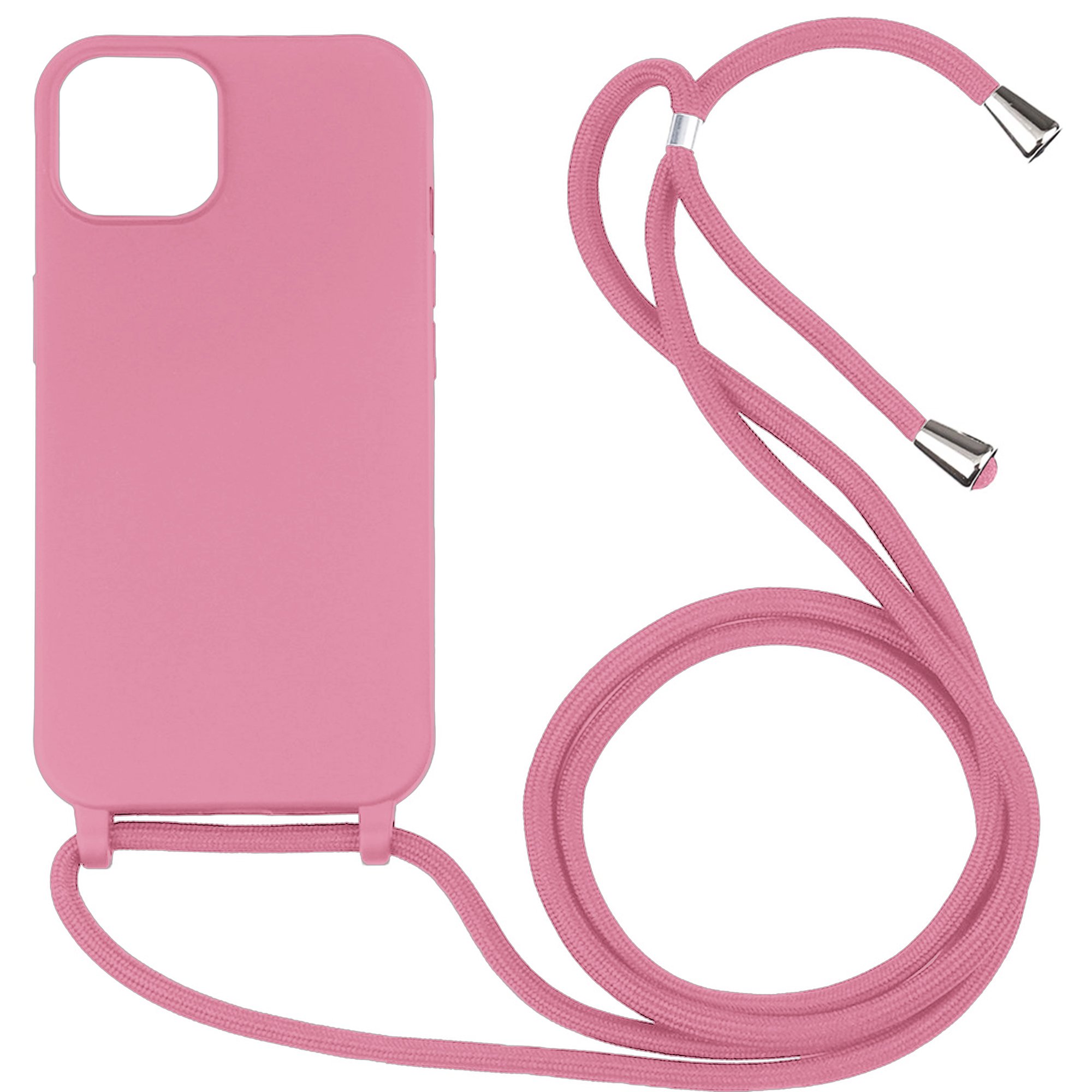 Samsung Galaxy A51 hoesje - Backcover - Koord - Softcase - Flexibel - TPU - Roze afbeelding