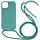 iPhone 14 Plus hoesje - Backcover - Koord - Softcase - Flexibel - TPU - Mintgroen
