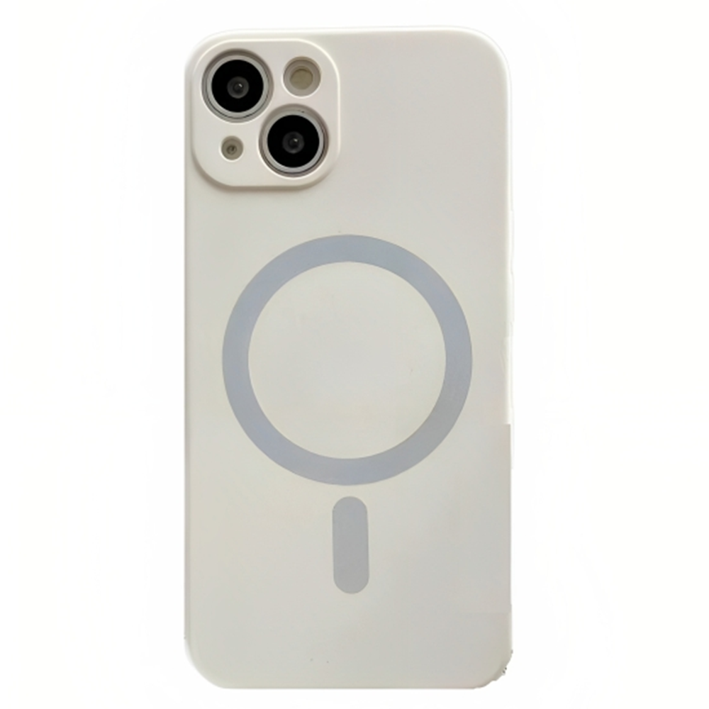 Hoesje geschikt voor iPhone 14 Plus - Backcover - Geschikt voor MagSafe - TPU - Wit