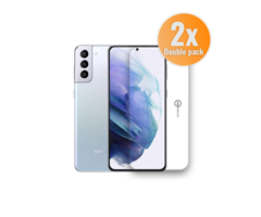JVS Products Double Pack - Screenprotector geschikt voor Samsung Galaxy S21 - Tempered Glass - Beschermglas - Glas - 2x Screenprotector - Transparant