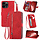 OnePlus Nord 2 hoesje - Bookcase - Koord - Pasjeshouder - Portemonnee - Bloemenpatroon - Kunstleer - Rood