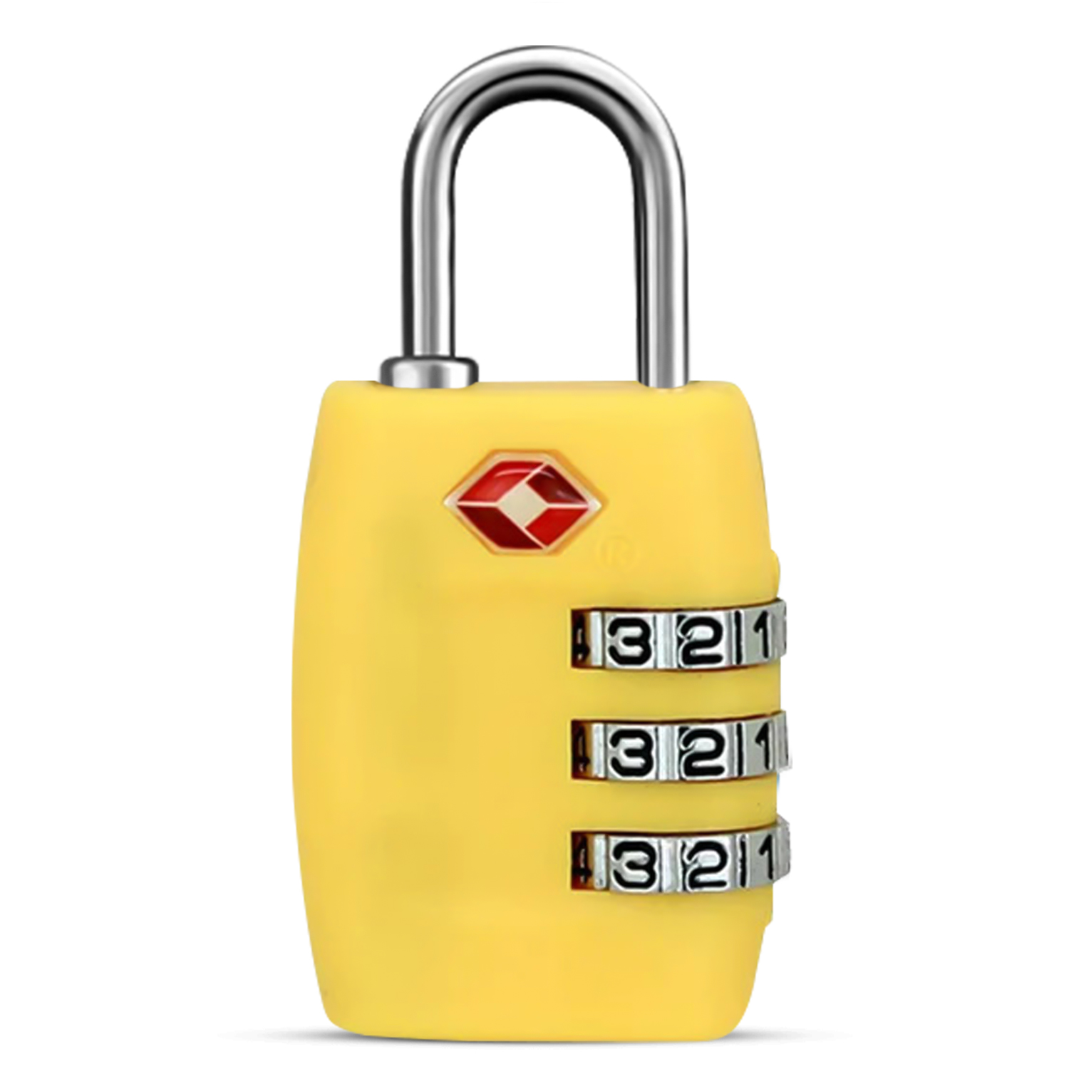 Kofferslot - Hangslot - Cijferslot - 3 Cijfers - TSA Gecertificeerd - Geel afbeelding