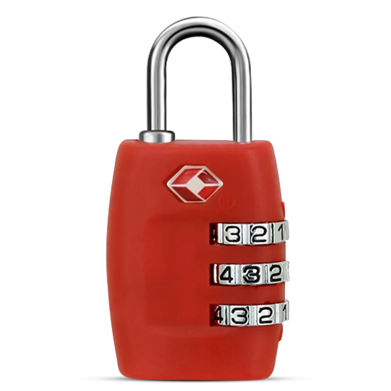 Kofferslot - Hangslot - Cijferslot - 3 Cijfers - TSA Gecertificeerd - Rood afbeelding
