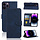 iPhone 12 hoesje - Bookcase - Pasjeshouder - Portemonnee - Kunstleer - Blauw