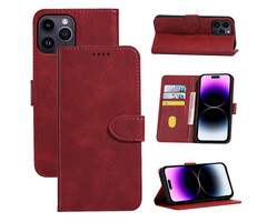 JVS Products iPhone 7 hoesje - Bookcase - Pasjeshouder - Portemonnee - Kunstleer - Rood