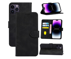 JVS Products Samsung Galaxy A20E hoesje - Bookcase - Pasjeshouder - Portemonnee - Kunstleer - Zwart