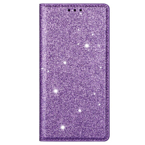 Samsung Galaxy A55 hoesje - Bookcase - Pasjeshouder - Portemonnee - Glitter - TPU - Paars