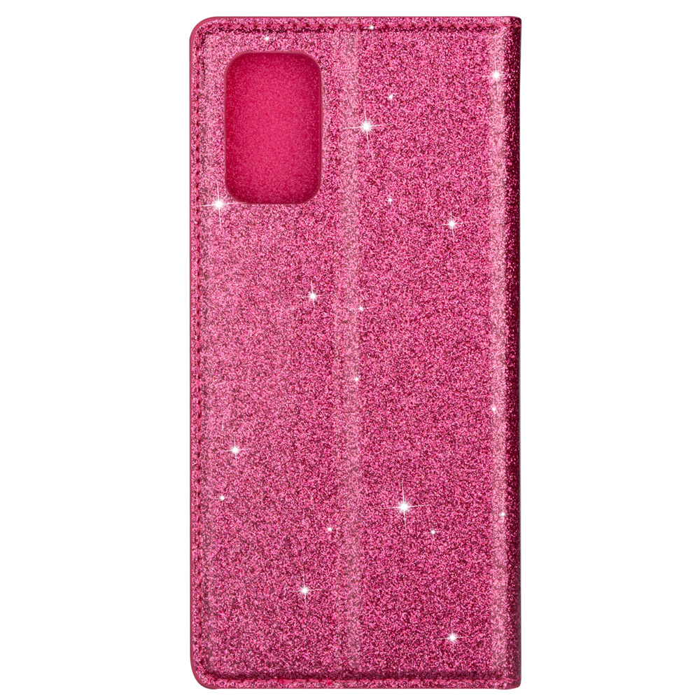 JVS Products Samsung Galaxy A55 hoesje - Bookcase - Pasjeshouder - Portemonnee - Glitter - TPU - Roze