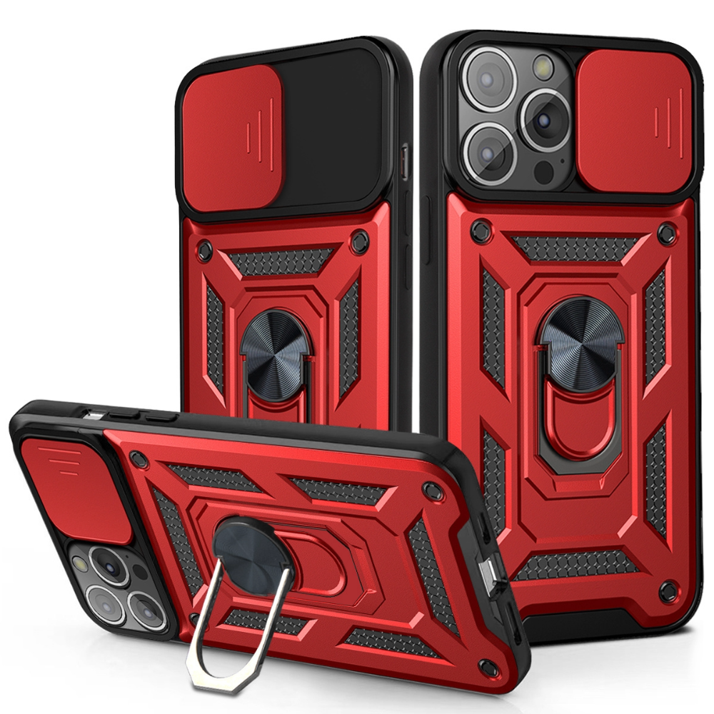 Samsung Galaxy A35 hoesje - Backcover - Rugged Armor - Camerabescherming - Extra valbescherming - TPU - Rood