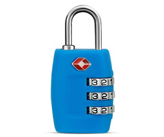 JVS Products Kofferslot - Hangslot - Cijferslot - 3 Cijfers - TSA Gecertificeerd - Lichtblauw