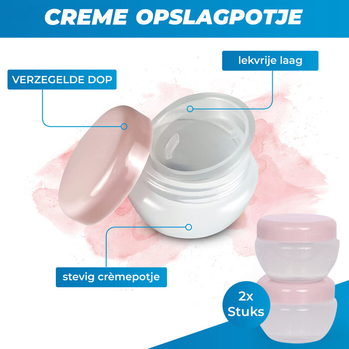 JVS Products Reisflesjes met Etui - Reisflesjes handbagage - Reisset - 90ml - 11-delig - Cosmeticapotjes - Hervulbaar