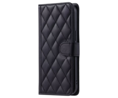 JVS Products iPhone 16 Plus hoesje - Bookcase - Pasjeshouder - Koord - Kunstleer - Zwart