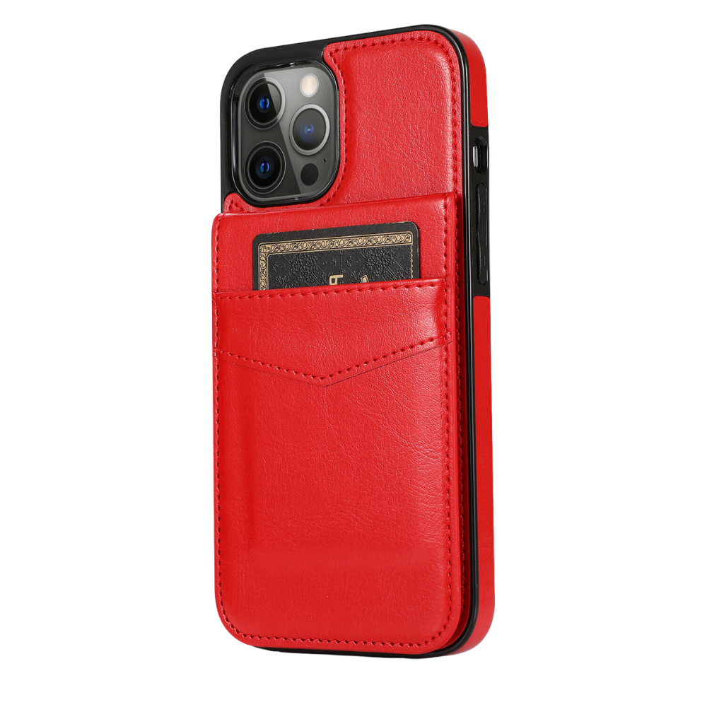 iPhone 16 Plus hoesje - Backcover - Pasjeshouder - Portemonnee - Kunstleer - Rood