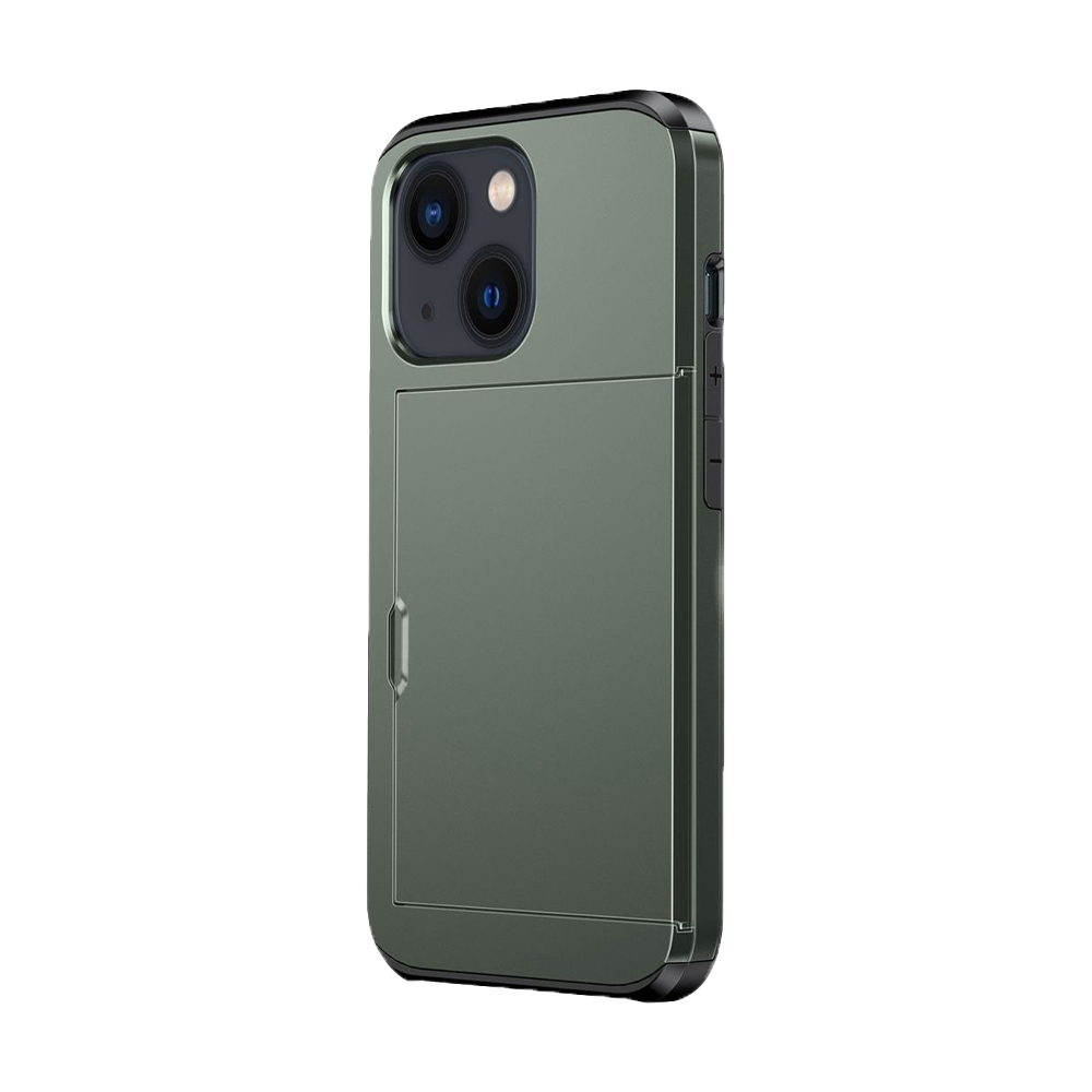 iPhone 16 Pro Max hoesje - Backcover - Hardcase - Pasjeshouder - Portemonnee - Shockproof - TPU - Groen