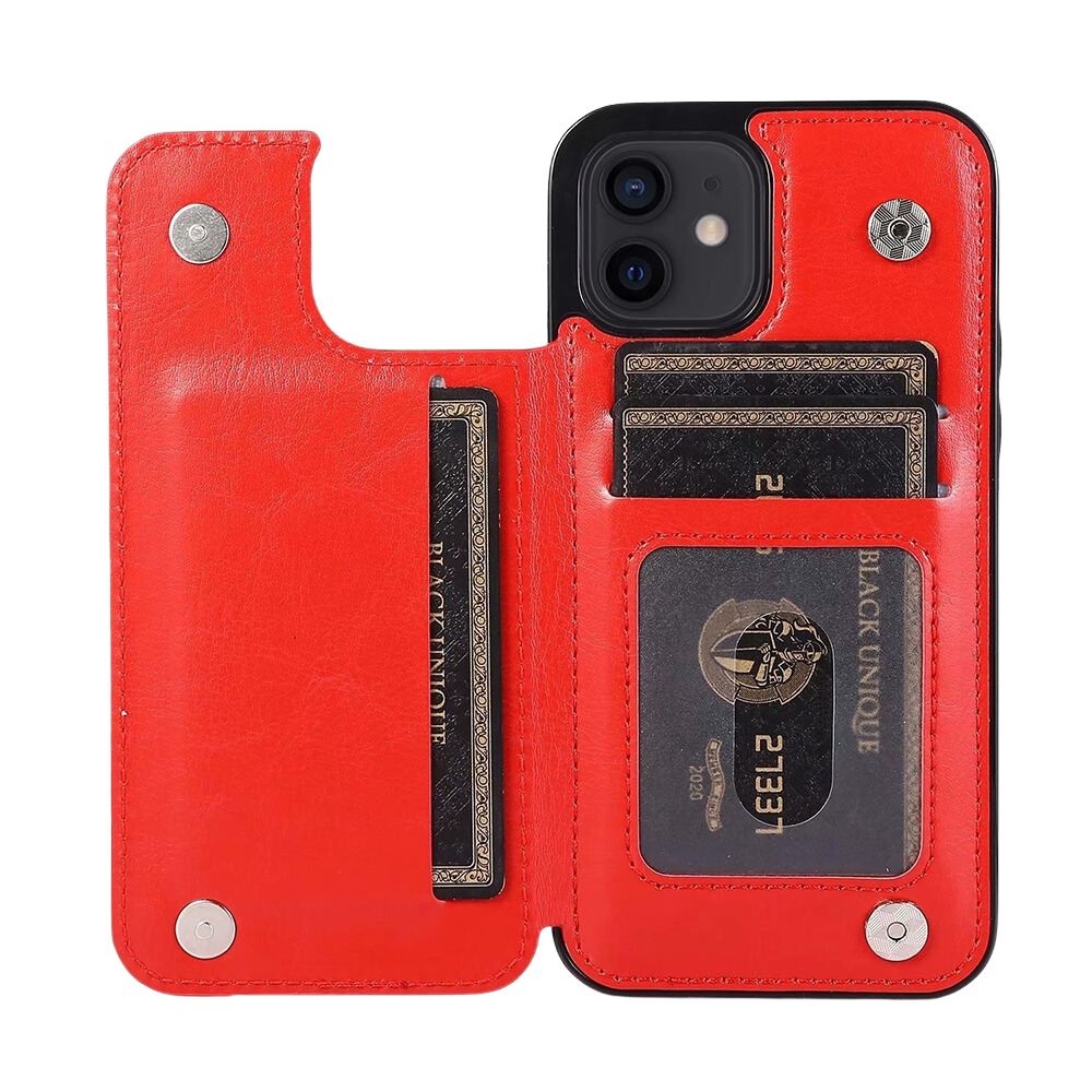 iPhone 16 Pro hoesje - Backcover - Pasjeshouder - Portemonnee - Kunstleer - Rood