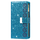 iPhone 16 hoesje - Bookcase - Koord - Pasjeshouder - Portemonnee - Glitter - Bloemenpatroon - Kunstleer - Blauw