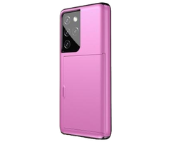 JVS Products iPhone 16 Plus hoesje - Backcover - Hardcase - Pasjeshouder - Portemonnee - Shockproof - TPU - Roze