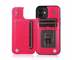 JVS Products iPhone 16 Plus hoesje - Backcover - Pasjeshouder - Portemonnee - Kunstleer - Roze