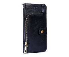 JVS Products iPhone 16 Pro hoesje - Bookcase - Koord - Pasjeshouder - Portemonnee - Rits - Kunstleer - Zwart