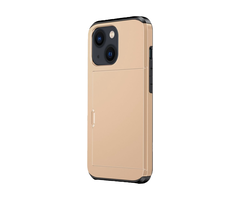JVS Products iPhone 16 Plus hoesje - Backcover - Hardcase - Pasjeshouder - Portemonnee - Shockproof - TPU - Goud