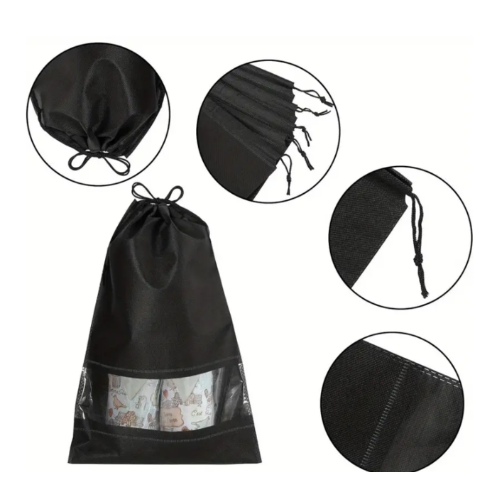 JVS Products Schoenenzakken - 10 Stuks - Schoenentas - Reistas en Opbergtas - Waterafstotend - Travel Organizer - Donkerblauw