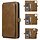 iPhone 16 Pro Max hoesje - Bookcase - Afneembaar 2 in 1 - Backcover - Pasjeshouder - Portemonnee - Kunstleer - Bruin