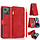 iPhone 16 hoesje - Bookcase - Pasjeshouder - Portemonnee - Rits - Kunstleer - Rood