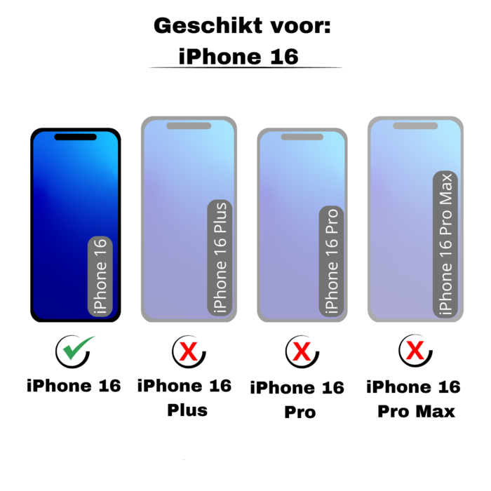 JVS Products iPhone 16 hoesje - Bookcase - Pasjeshouder - Portemonnee - Patroon - Kunstleer - Zwart