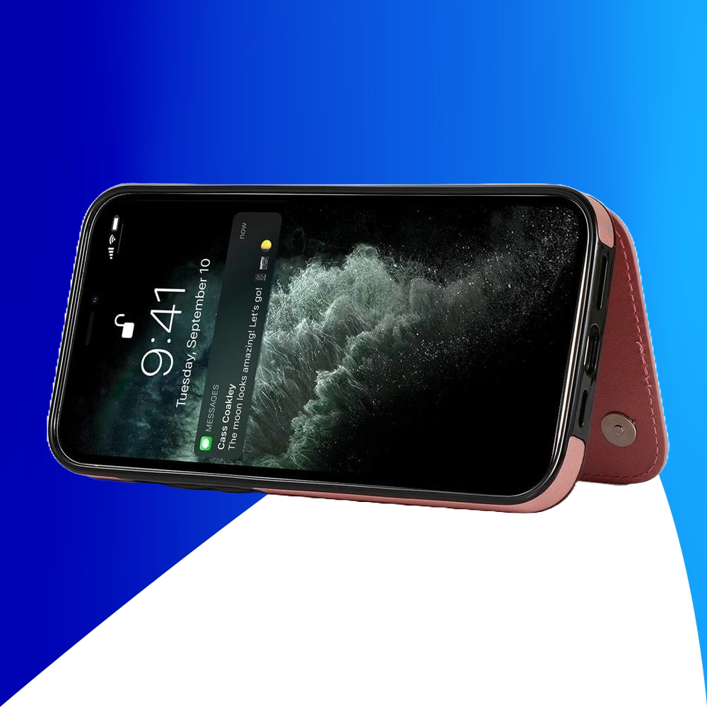 JVS Products iPhone 16 Pro Max hoesje - Backcover - Pasjeshouder - Portemonnee - Bloemenprint - Kunstleer - Rose Goud