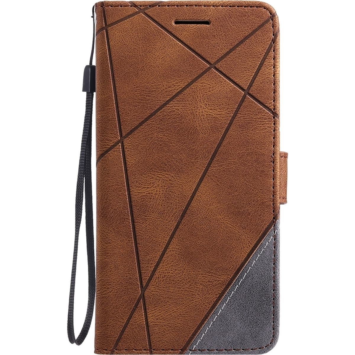 iPhone 16 Pro Max hoesje - Bookcase - Pasjeshouder - Portemonnee - Patroon - Kunstleer - Bruin afbeelding