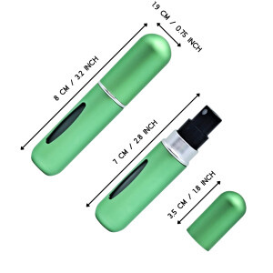 JVS Products Mini Parfum Flesjes - 2-pack - Navulbaar - Reisflesjes - Parfumverstuiver - Groen