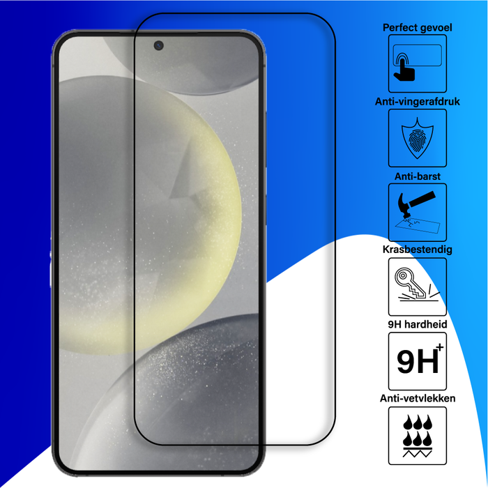 JVS Products Triple Pack - Screenprotector geschikt voor Samsung Galaxy S24 Ultra - Premium - Volledig bedekt - Edge to edge - Tempered Glass - Beschermglas - Glas - 3x Screenprotector - Transparant