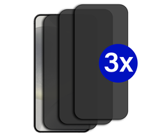 JVS Products Triple Pack - Screenprotector geschikt voor Samsung Galaxy S24 Plus - Privacy - Tempered Glass - Beschermglas - Glas - 3x Screenprotector - Privacy screenprotector