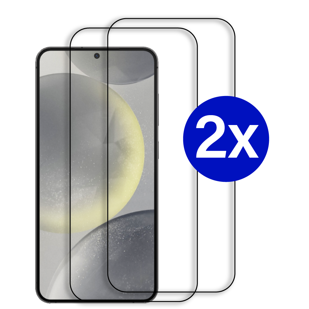 Double Pack - Screenprotector geschikt voor Samsung Galaxy A25 - Premium - Volledig bedekt - Edge to edge - Tempered Glass - Beschermglas - Glas - 2x Screenprotector - Transparant afbeelding