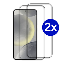 JVS Products Double Pack - Screenprotector geschikt voor Samsung Galaxy A35 - Premium - Volledig bedekt - Edge to edge - Tempered Glass - Beschermglas - Glas - 2x Screenprotector - Transparant