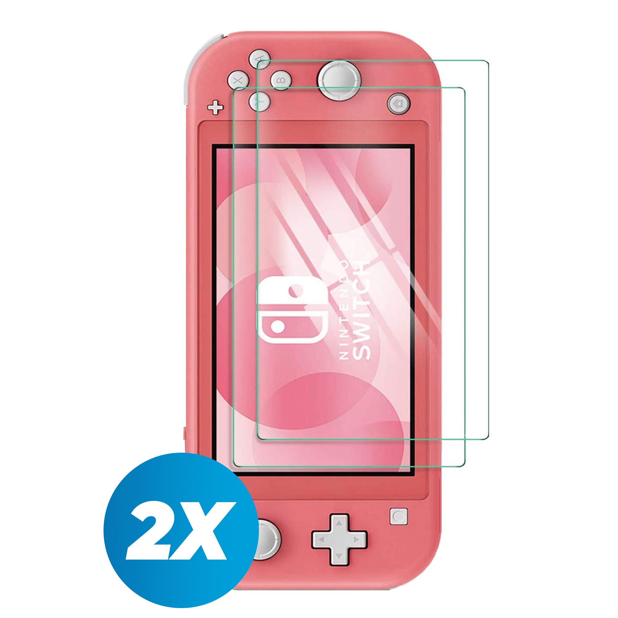 2 Stuks - Tempered Glass Screenprotector Protection Kit geschikt voor de Nintendo Switch Lite - Screen Protector Set - Dual Pack afbeelding
