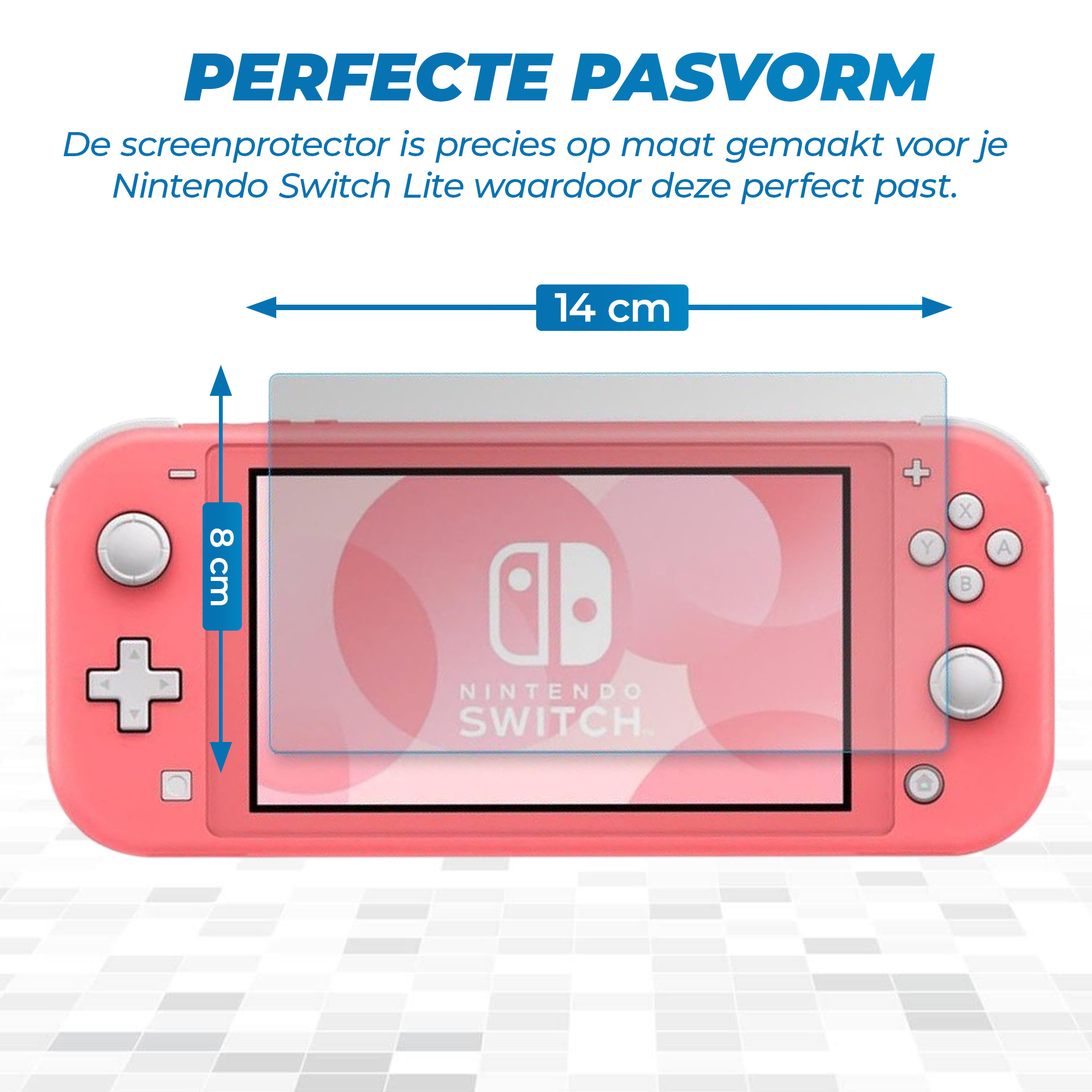 JVS Products 2 Stuks - Tempered Glass Screenprotector Protection Kit geschikt voor de Nintendo Switch Lite - Screen Protector Set - Dual Pack