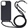 Samsung Galaxy S25 hoesje - Backcover - Koord - Softcase - Flexibel - TPU - Zwart