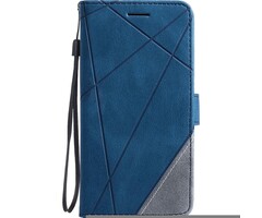 JVS Products Samsung Galaxy S25 hoesje - Bookcase - Pasjeshouder - Portemonnee - Patroon - Kunstleer - Blauw