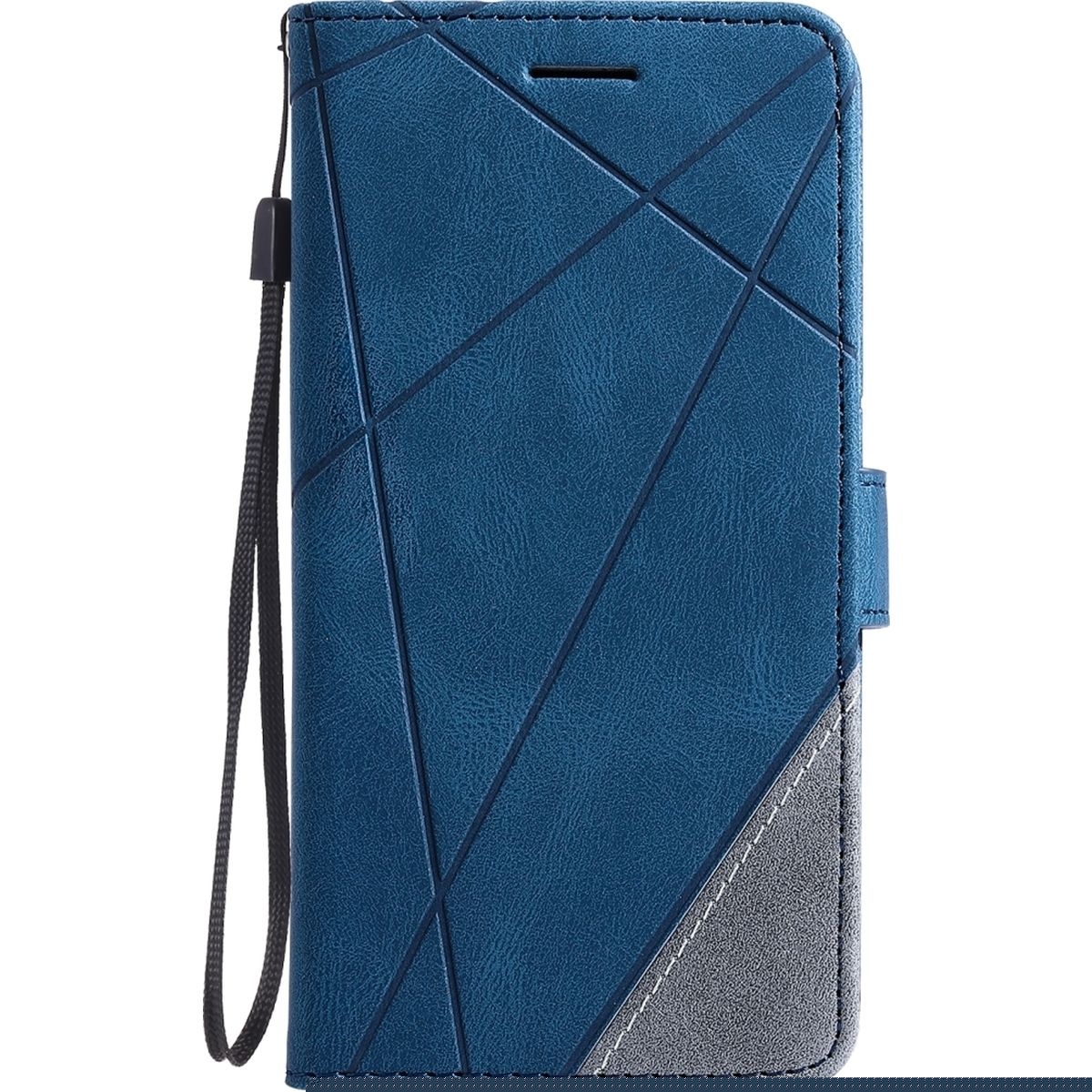 Samsung Galaxy S25 hoesje - Bookcase - Pasjeshouder - Portemonnee - Patroon - Kunstleer - Blauw afbeelding
